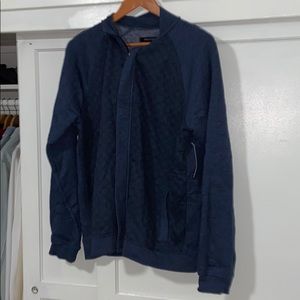 Structure fleece bomber jacket